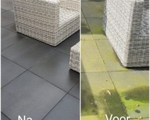 Terras laten reinigen